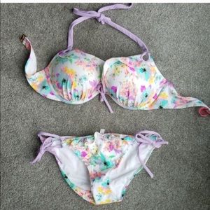 Victoria’s Secret Padded Push Up Bikini Floral 34B